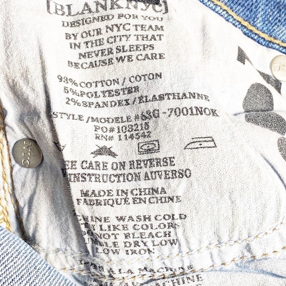 BLANKNYC The Reade Frayed Hem Skinny Jeans, Size 26 - Picture 12 of 16
